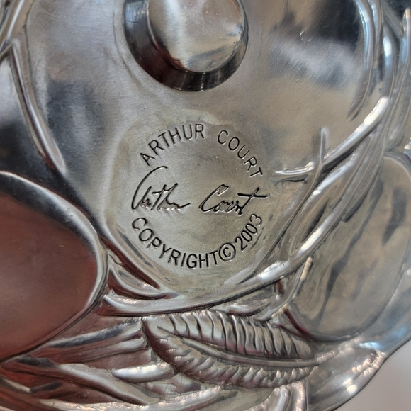 Vintage 2003 Arthur Court Aluminum Rooster Chicken Paper Towel Holder - Picture 8 of 9